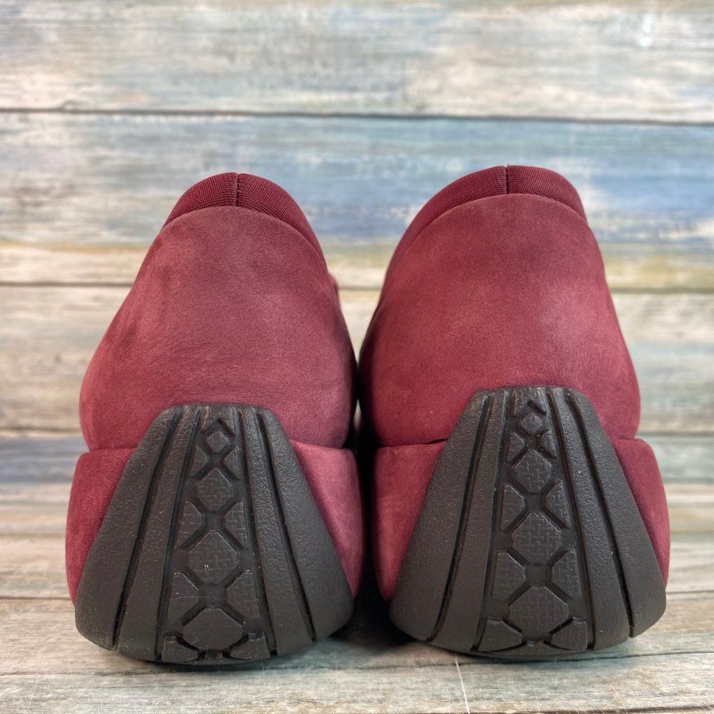 Rockport Ankle Boot Bootie Womens 6M Burgundy Nubuck Leather Slip On Lightweight - Picture 7 of 12